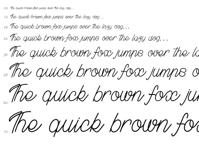 Grown Localy font waterfall